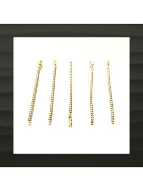 (5) 4" GOLD BRASS BALL CHAIN CONNECTOR 2.4mm GREAT FOR COACH KEY FOB HANG TAG
